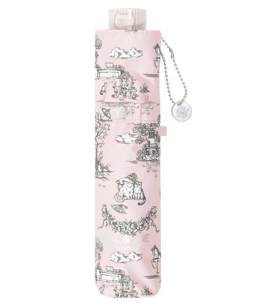 日本 PAUL & JOE ACCESSOIRES UV99.9晴雨兩用折傘/ Toile/ Pink