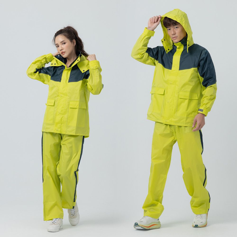 【Outperform-奧德蒙雨衣官方直營】O.G.經典款兩件式風雨衣(一般尺寸)/ 草綠/墨綠/ L