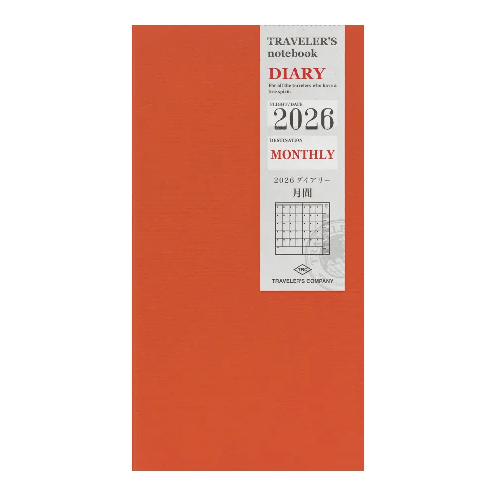 2026 日本 TRAVELER'S COMPANY TRAVELER'S notebook 日誌/ 月間日曆