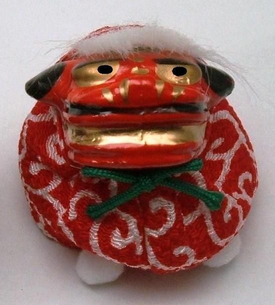 石川紙業 緞紋絹手毬獅子舞擺飾/ 紅