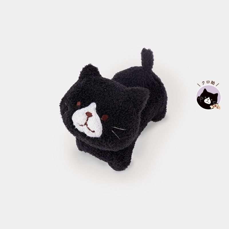 日本 HAPiNS Fuku Fuku Nyanko 仰望系列玩偶/ 黑助