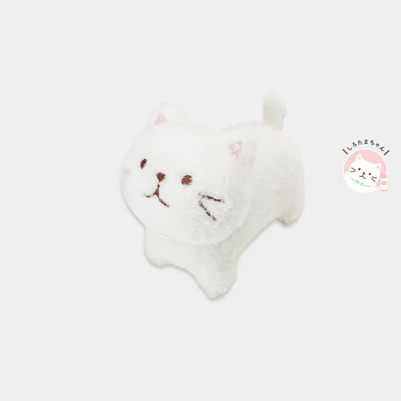 日本 HAPiNS Fuku Fuku Nyanko 仰望系列玩偶/ 白團子