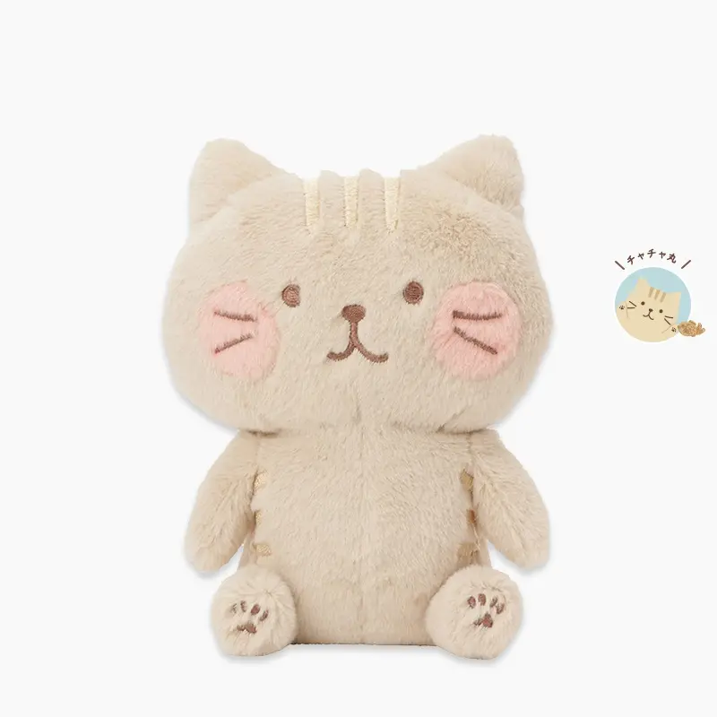 日本 HAPiNS Fuku Fuku Nyanko 腮紅系列吉祥物玩偶/ 茶茶丸