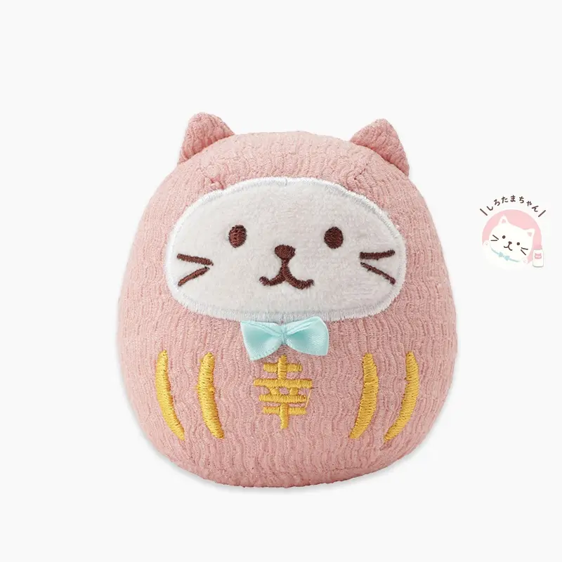 日本 HAPiNS Fuku Fuku Nyanko 祈福不倒翁玩偶/ 白團子