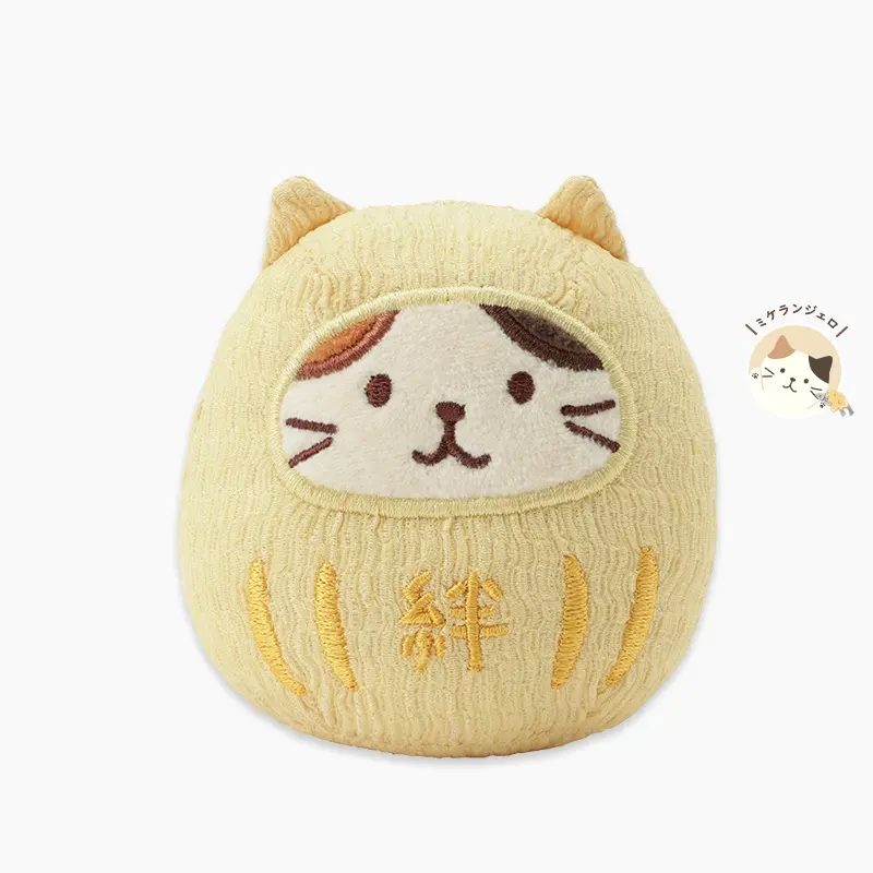 日本 HAPiNS Fuku Fuku Nyanko 祈福不倒翁玩偶/ 米開朗基羅