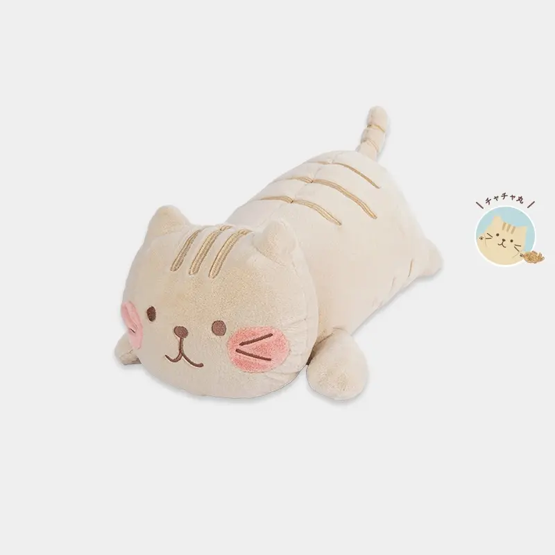 日本 HAPiNS Fuku Fuku Nyanko 腮紅小趴枕玩偶/ 茶茶丸
