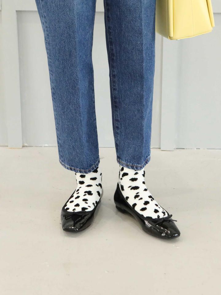 日本 Tabio 大麥町中筒襪/ 01/ Off White