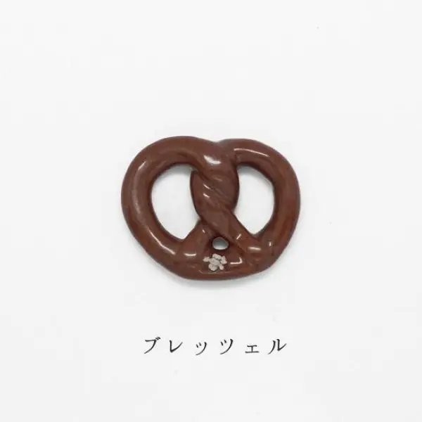 日本 五百代窯美濃燒 箸置/ 德式結麵包