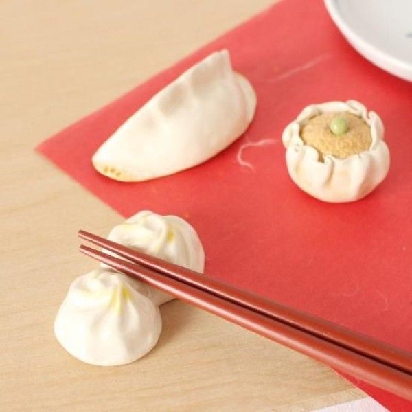 日本 五百代窯美濃燒 箸置/ 小籠包