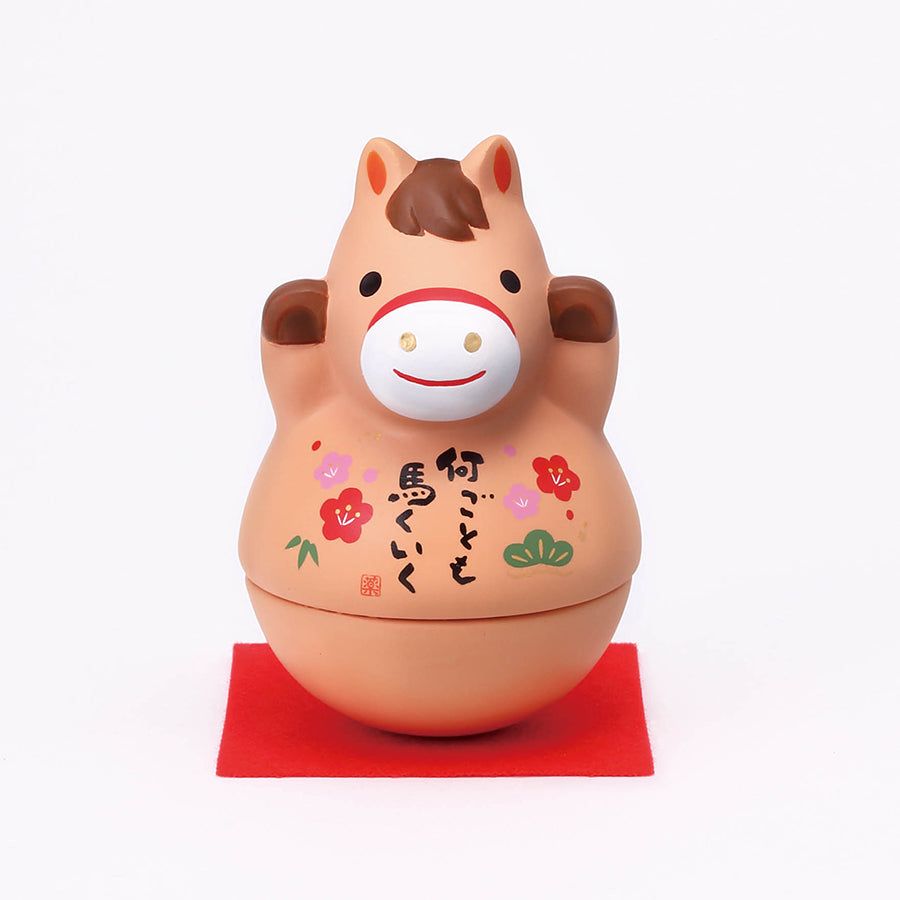 新年更添俏皮喜氣➤日本藥師窯錦彩不倒翁招福午擺飾