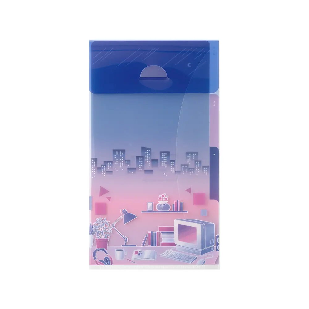 日本 MIDORI 三層安全資料夾/ A5 Slim/ City Pop