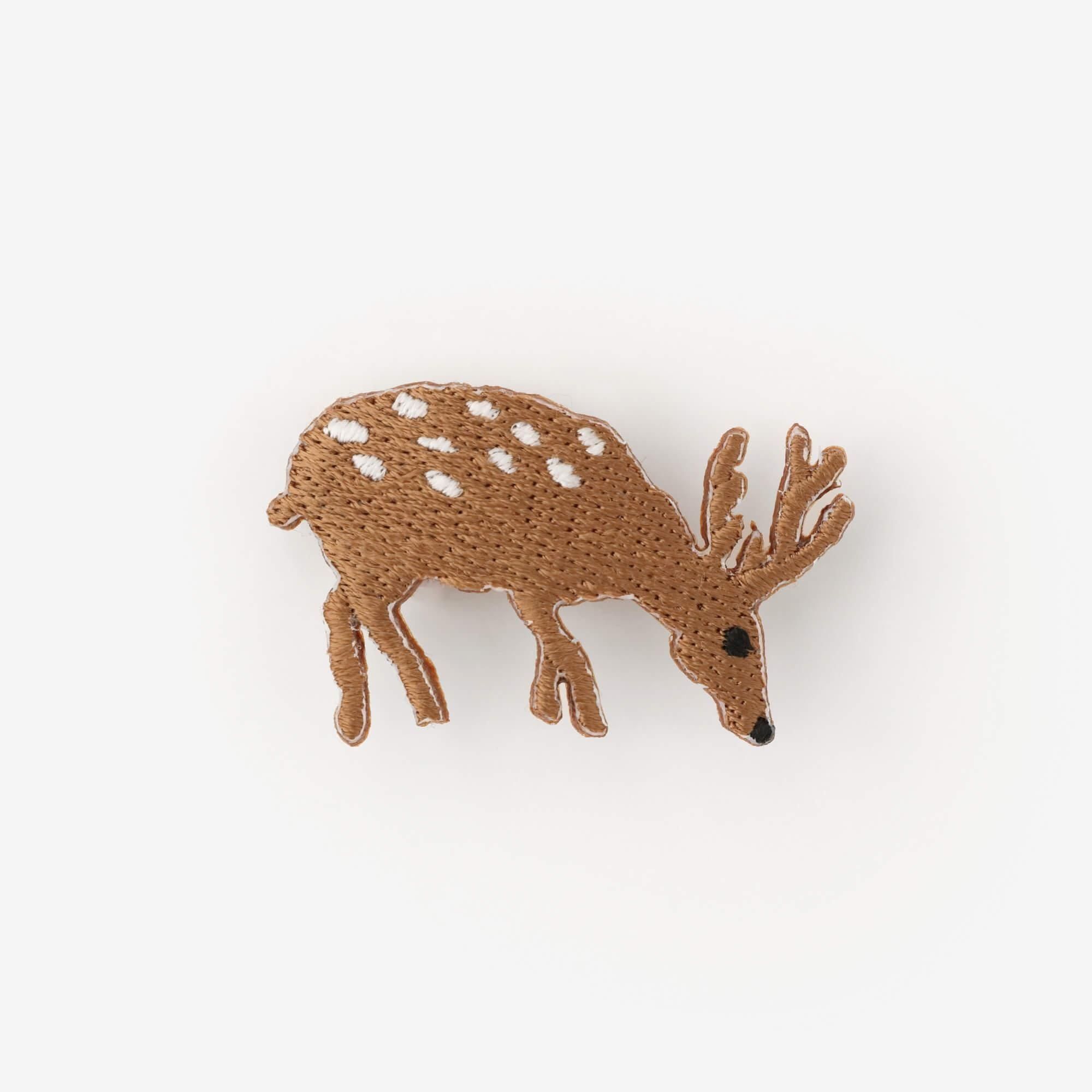 日本 SOU．SOU 刺繡胸章/ 鹿