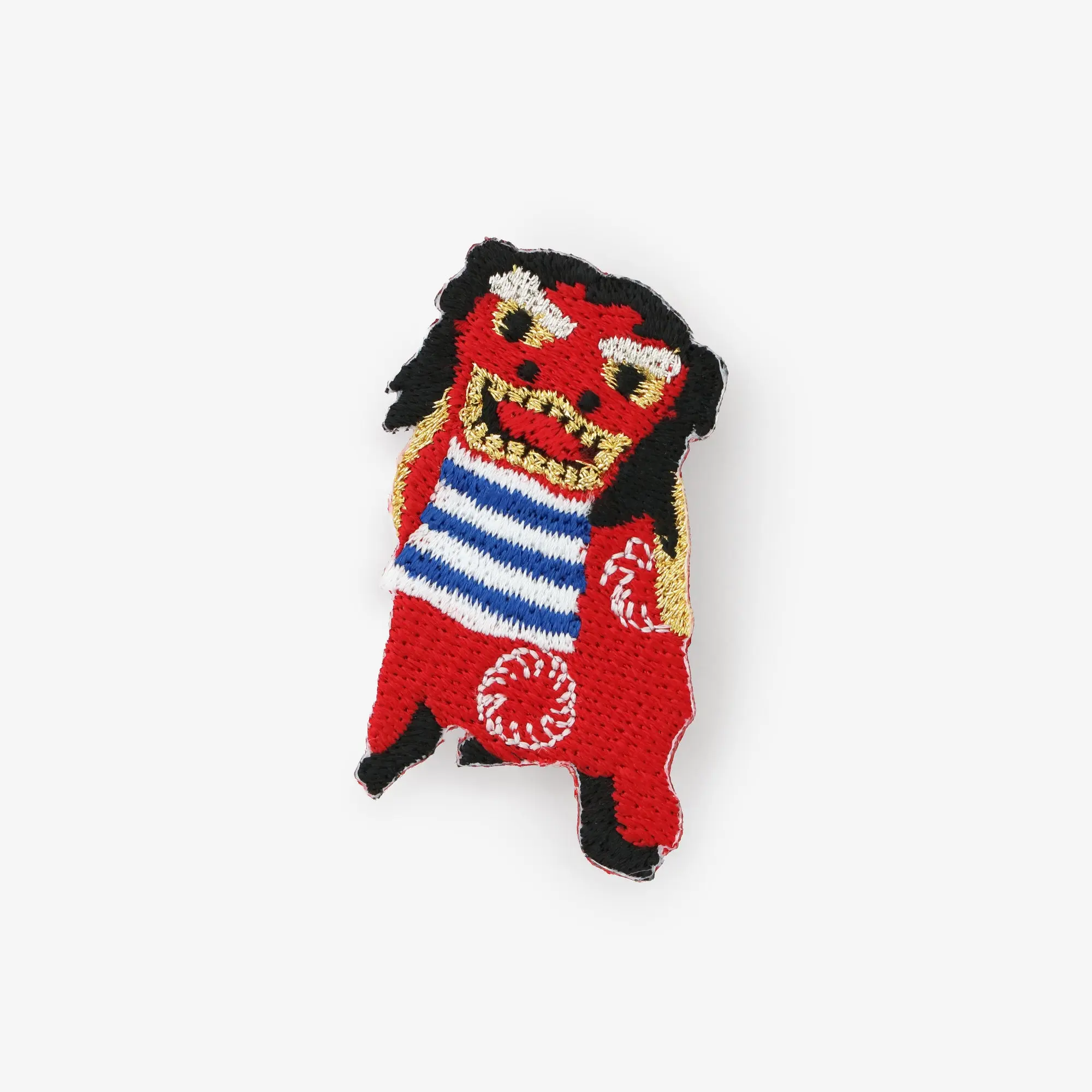 日本 SOU．SOU 刺繡胸章/ 京獅子舞 赤