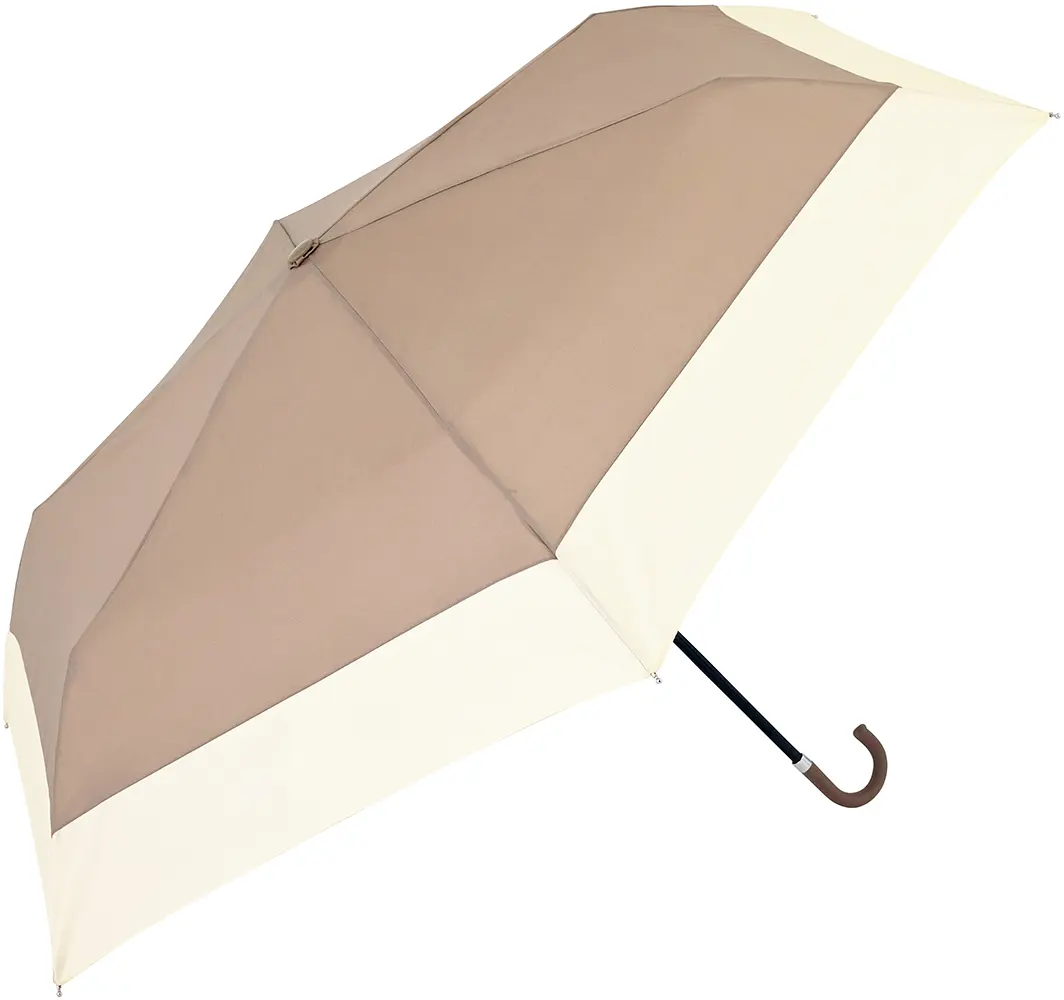 日本 because 晴雨兩用 UV80% 折傘/ Bicolor Brown