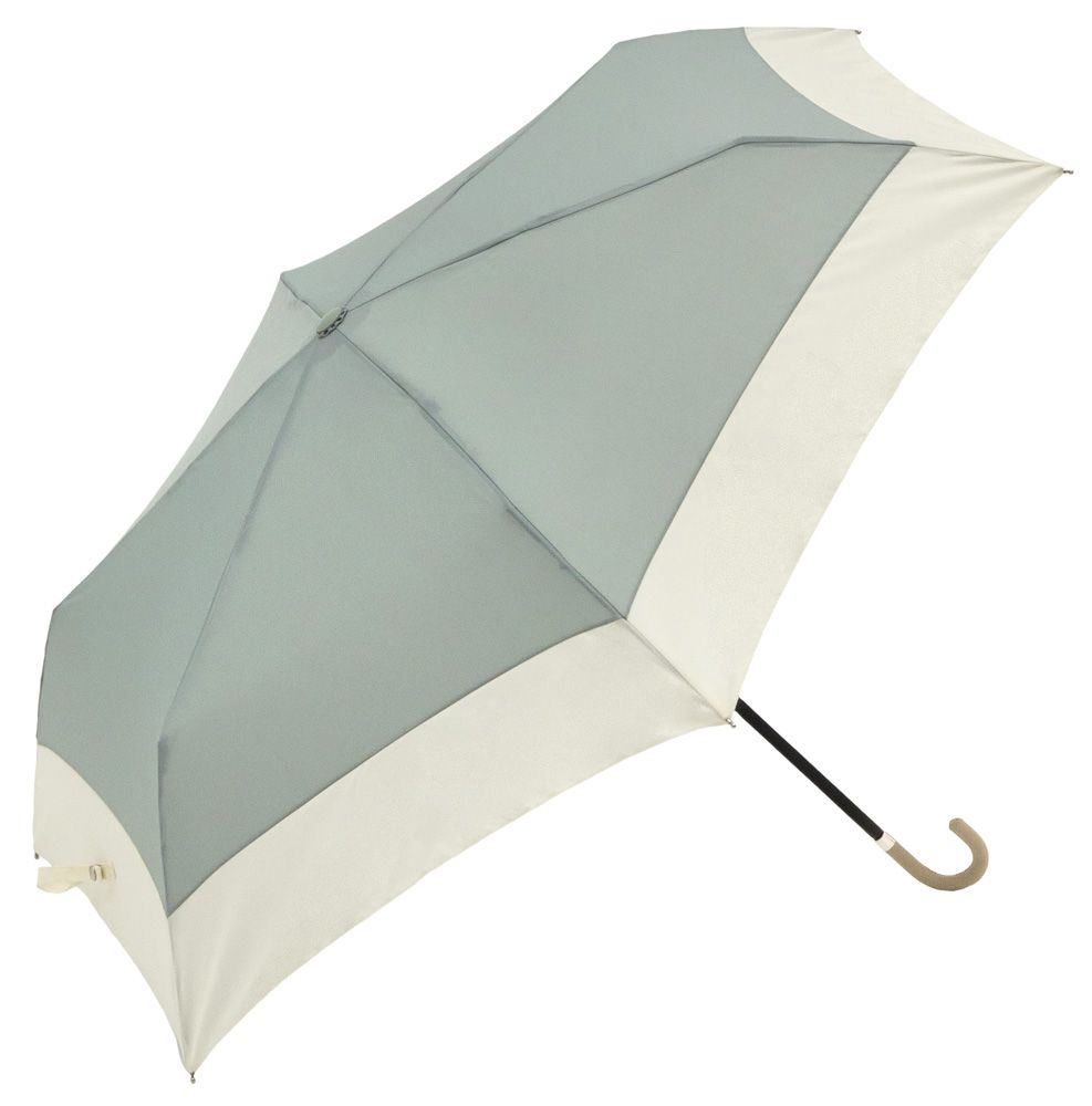 日本 because 晴雨兩用 UV80% 折傘/ Bicolor Green