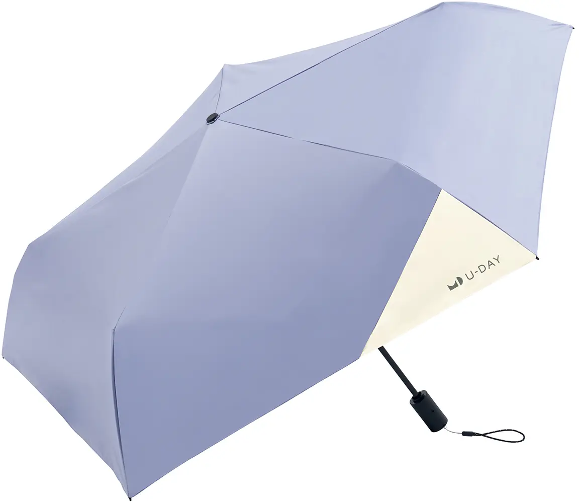 日本 because U-Day晴雨兩用 UV99.9% 自動折傘/ All Weather Auto/ Blue Gray