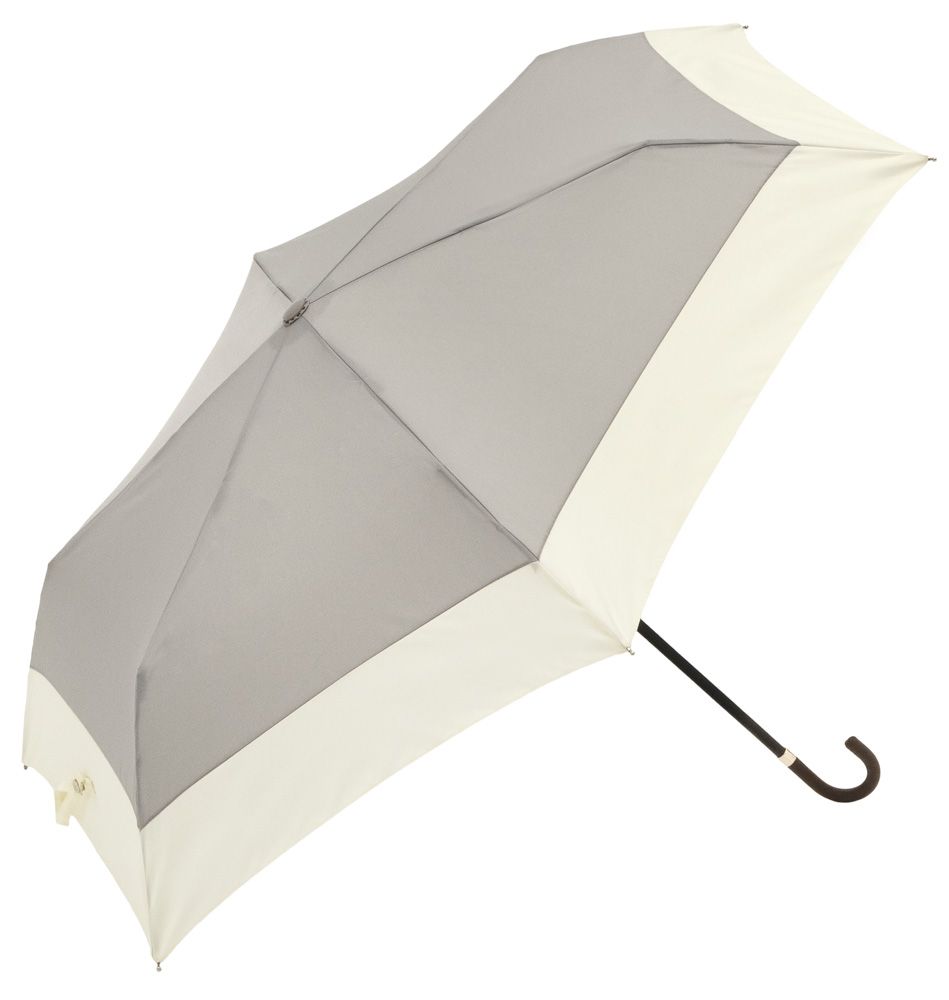 日本 because 晴雨兩用 UV80% 折傘/ Bicolor Grey