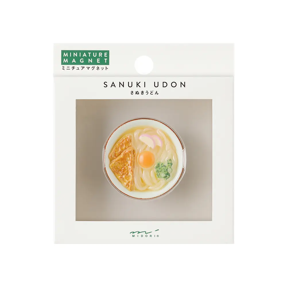 日本 MIDORI 和食微縮磁鐵/ 贊岐烏龍麵