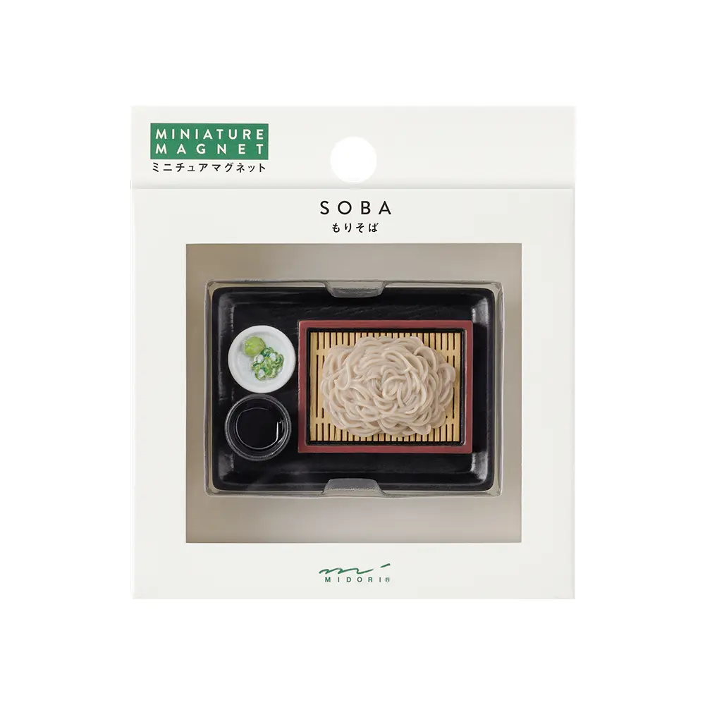 日本 MIDORI 和食微縮磁鐵/ 蕎麥麵