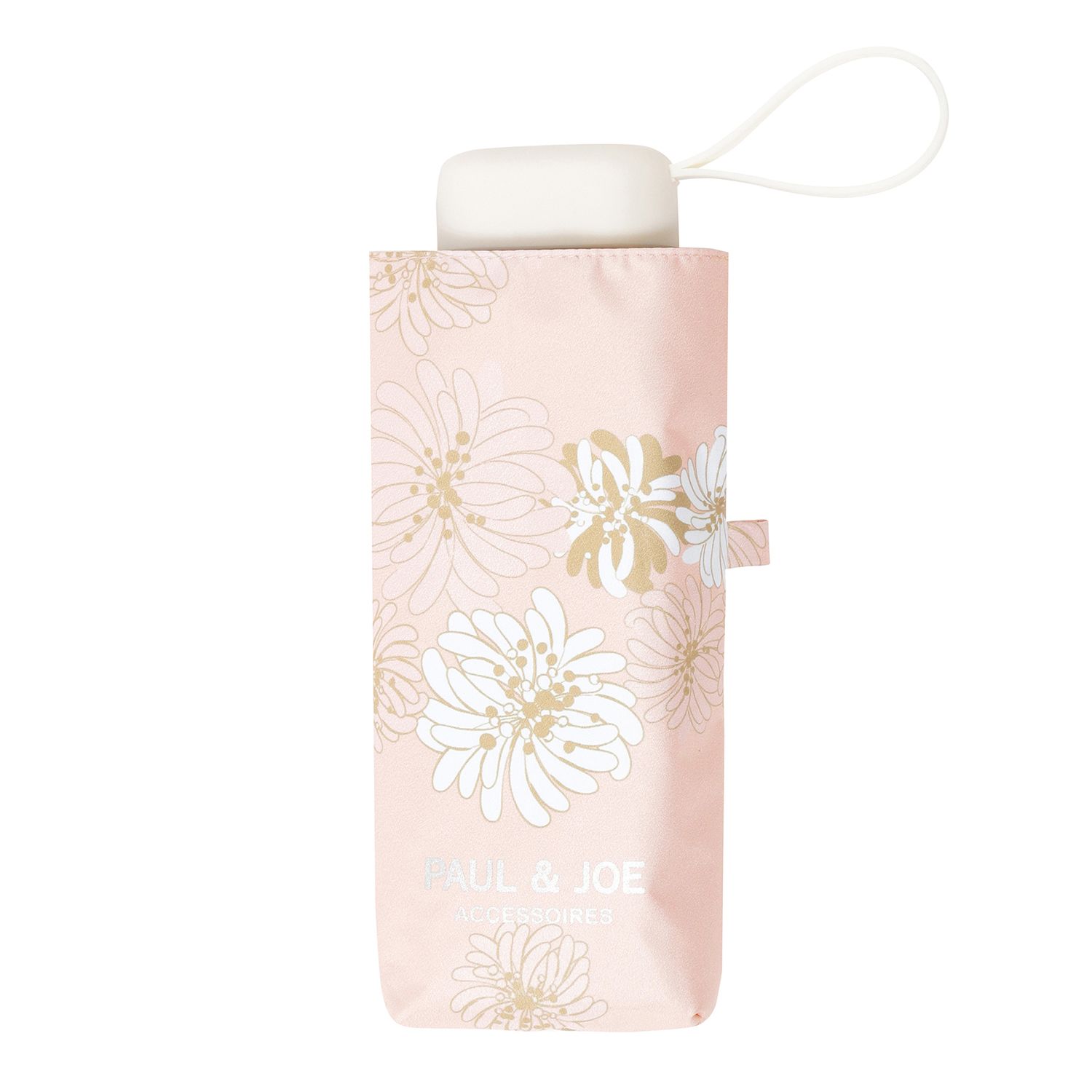 日本 PAUL & JOE ACCESSOIRES UV99.9晴雨兩用遮熱折傘/ Chrysanthemum Pink