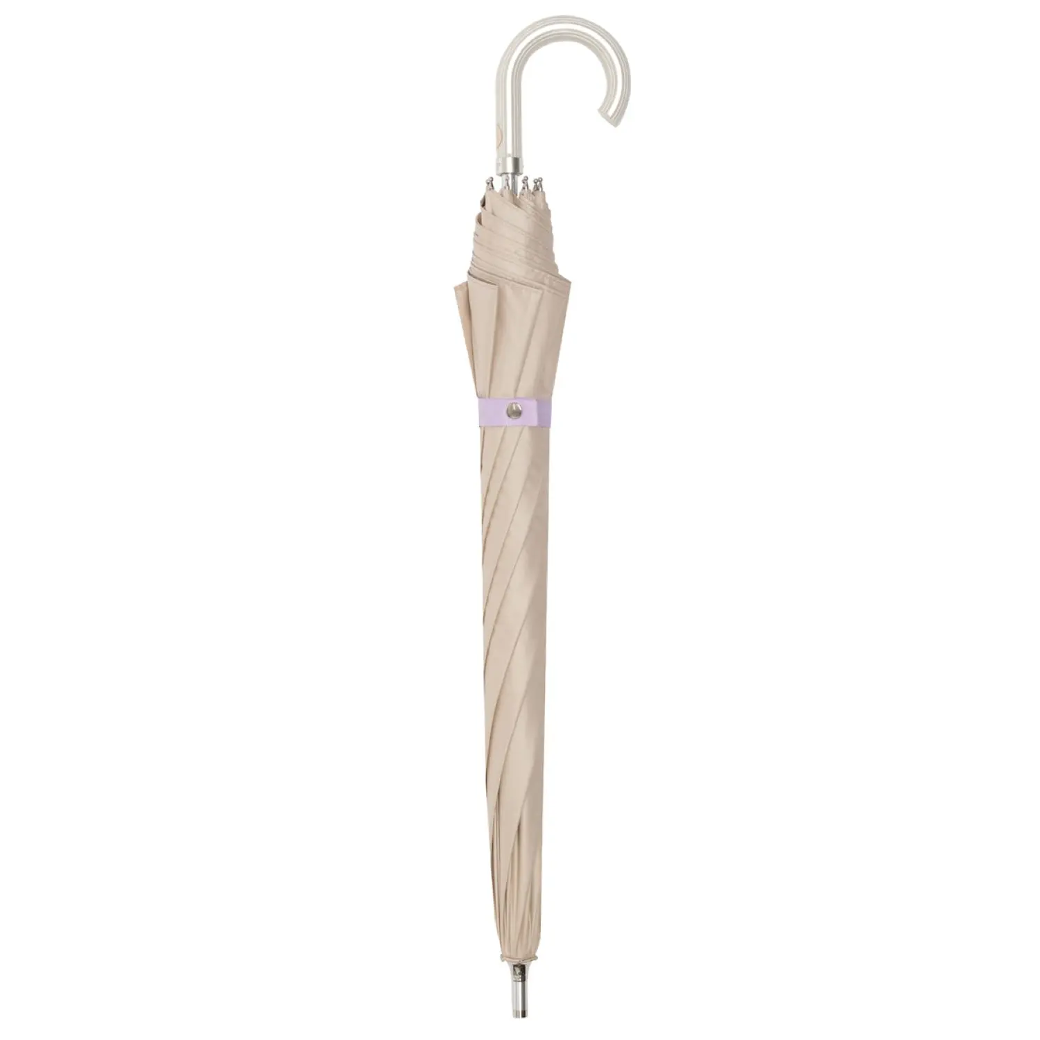 日本 PAUL & JOE ACCESSOIRES UV99.9晴雨兩用遮熱長傘/ Nounette Beige