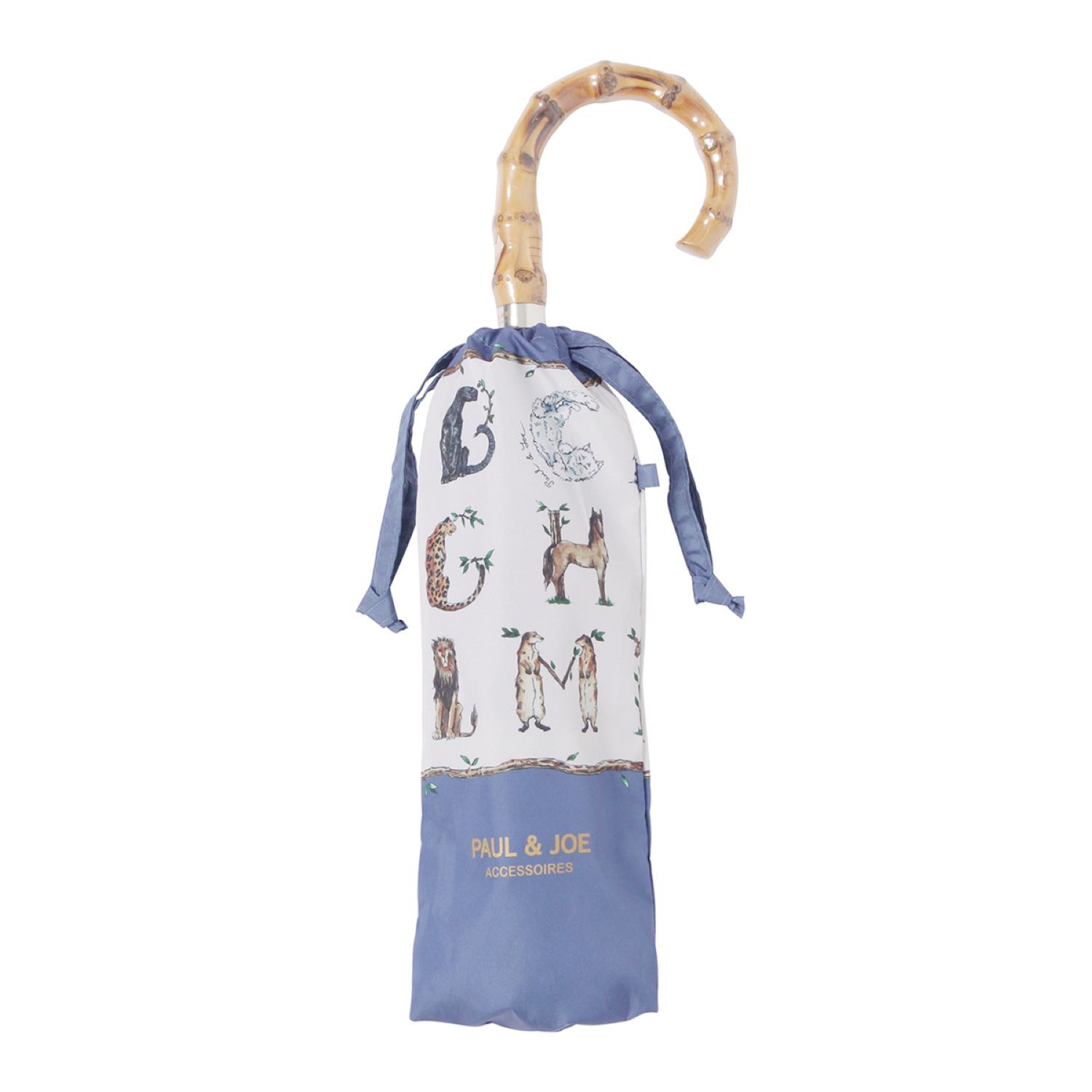 日本 PAUL & JOE ACCESSOIRES 晴雨兩用折傘/ Abc Gaden Navy
