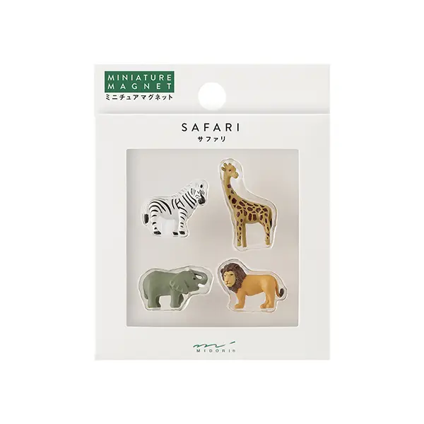 日本 MIDORI 立體磁鐵/ 4入組/ Safari B