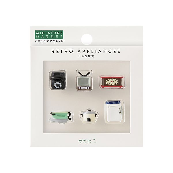 日本 MIDORI 立體磁鐵/ 6入組/ Retro Appliances B