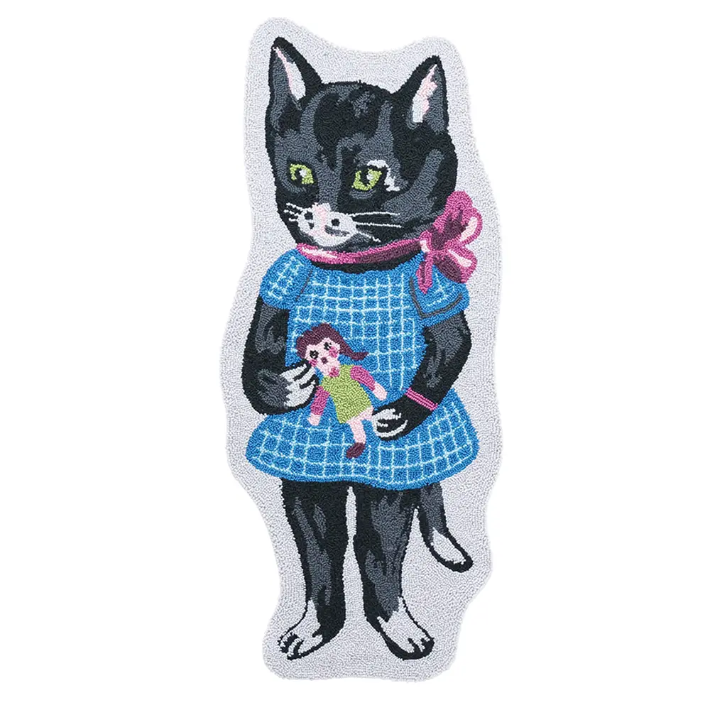 日本 Nathalie Lete 造型地墊/ Black Cat