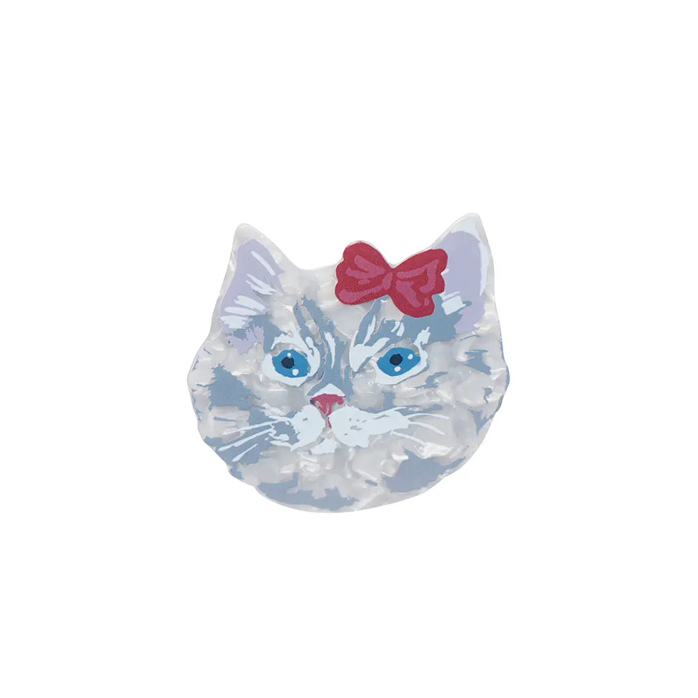 日本 Nathalie Lete 大臉隨身鏡/ Gray Cat