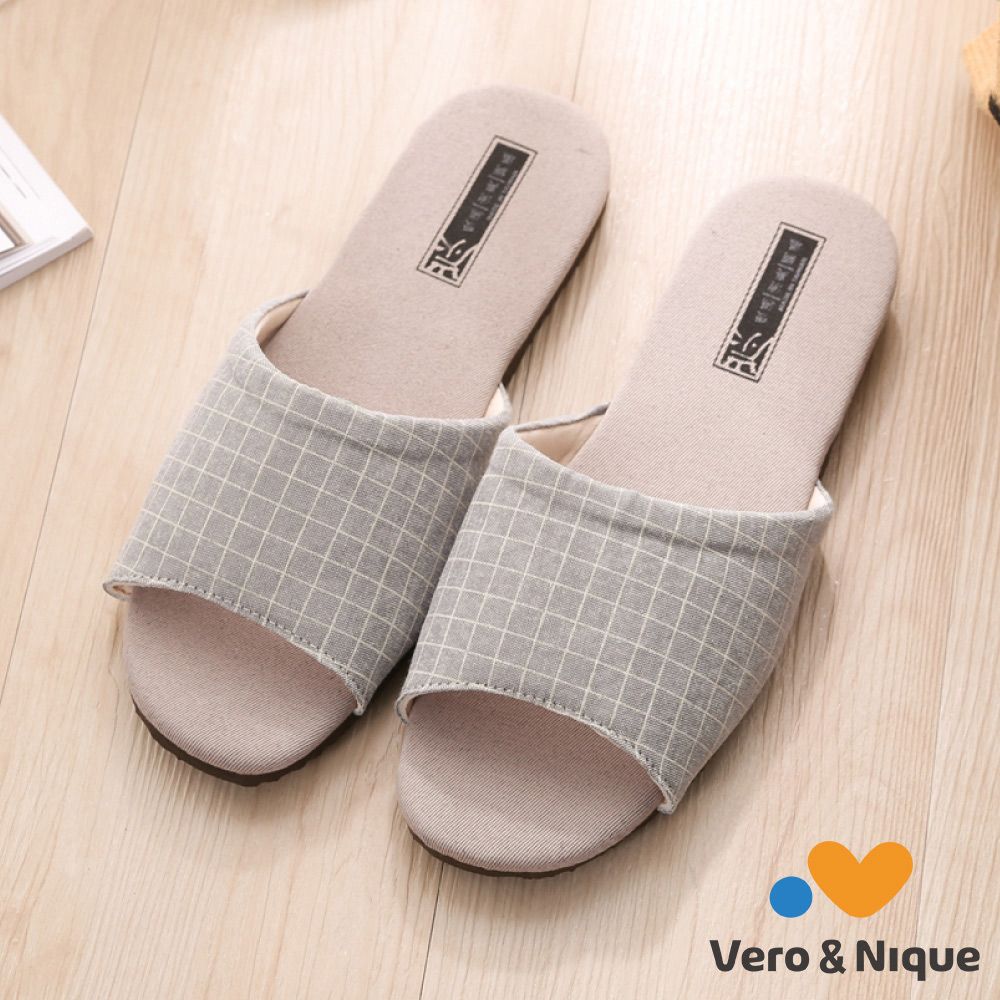 任2雙$575✦維諾妮卡 復古健康環保竹炭拖鞋-藏青M號