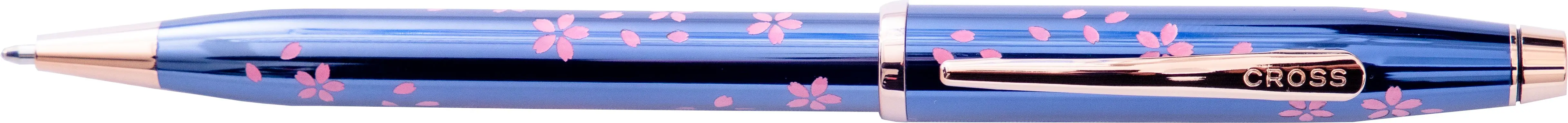 CROSS Century II新世紀櫻花鈷藍色金夾原子筆
