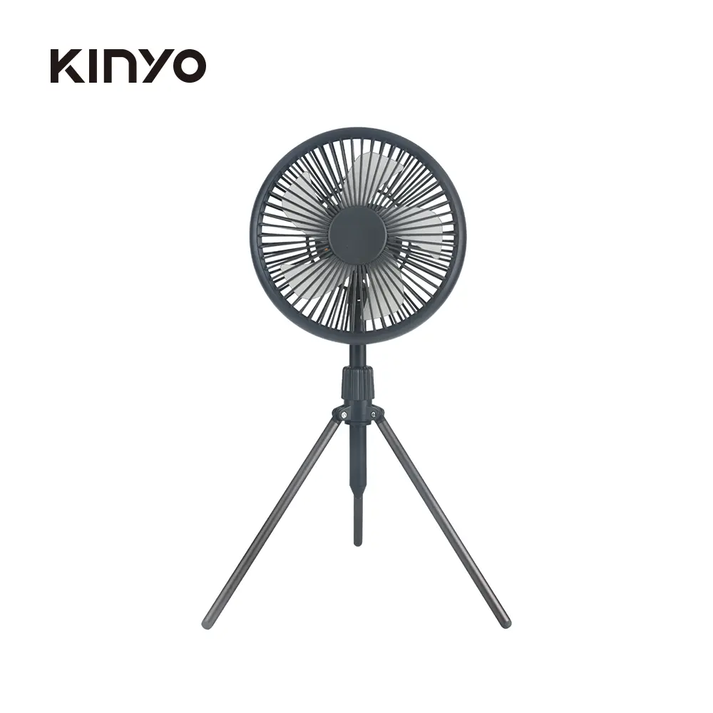 KINYO腳架式充電風扇/ 灰/ UF-7051GY