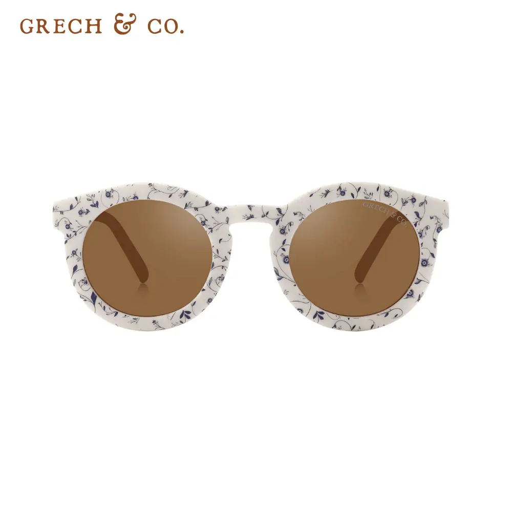 有效抗強光反光➤Grech&Co. 偏光太陽眼鏡v3升級款/ 兒童/ 青花瓷