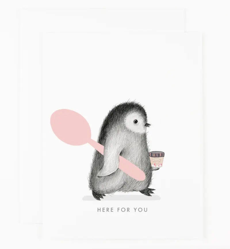 DEAR HANCOCK萬用卡/ Here for You Penguin/ 企鵝與冰淇淋