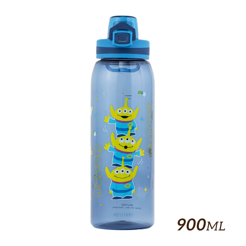 HOUSUXI迪士尼三眼怪Tritan彈蓋水瓶/ 900ml