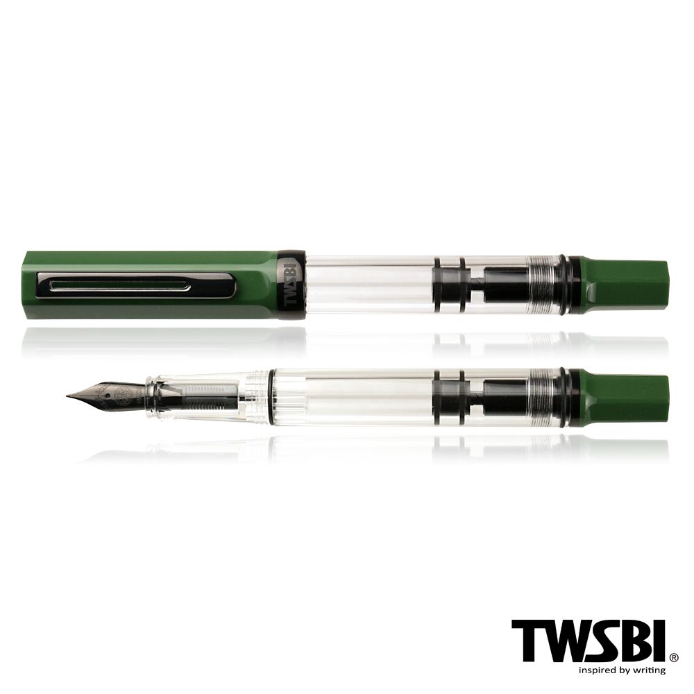TWSBI ECO活塞上墨鋼筆/ 墨綠&黑鈦/ B