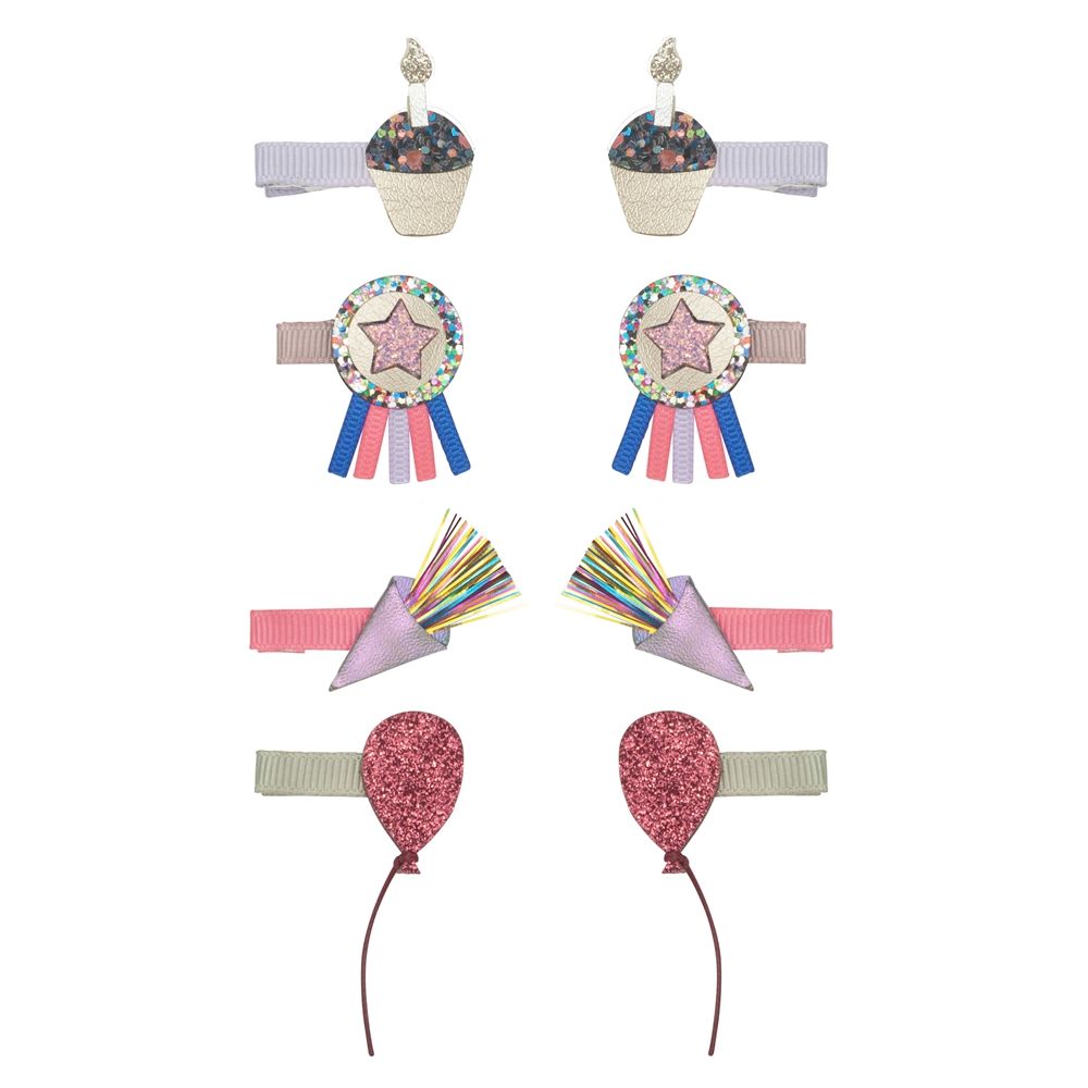 Mimi & Lula AW24歡樂派對生日主題迷你髮夾/ 8入
