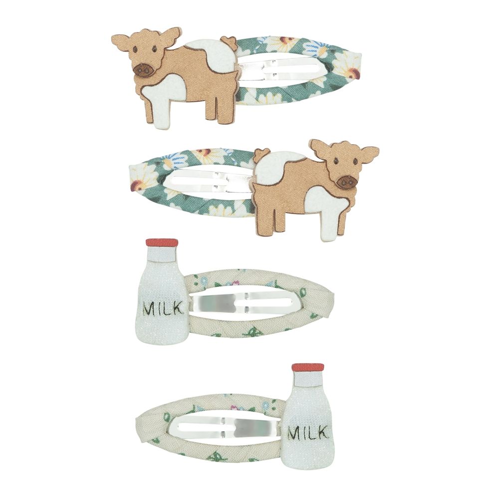 Mimi & Lula AW24鄉村家園乳牛滴答夾/ 4入