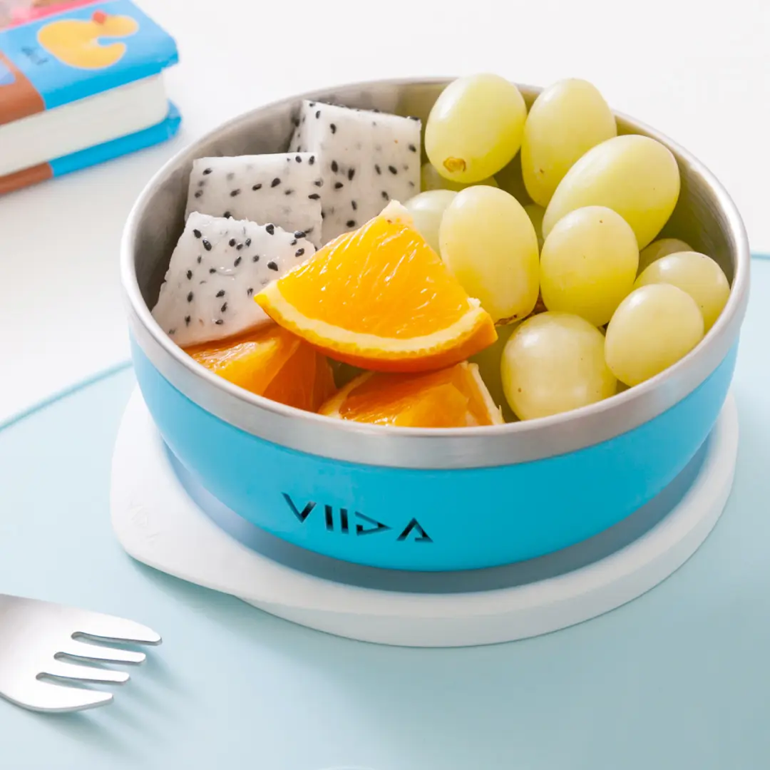 VIIDA Soufflé抗菌不鏽鋼餐碗/ 寶貝藍