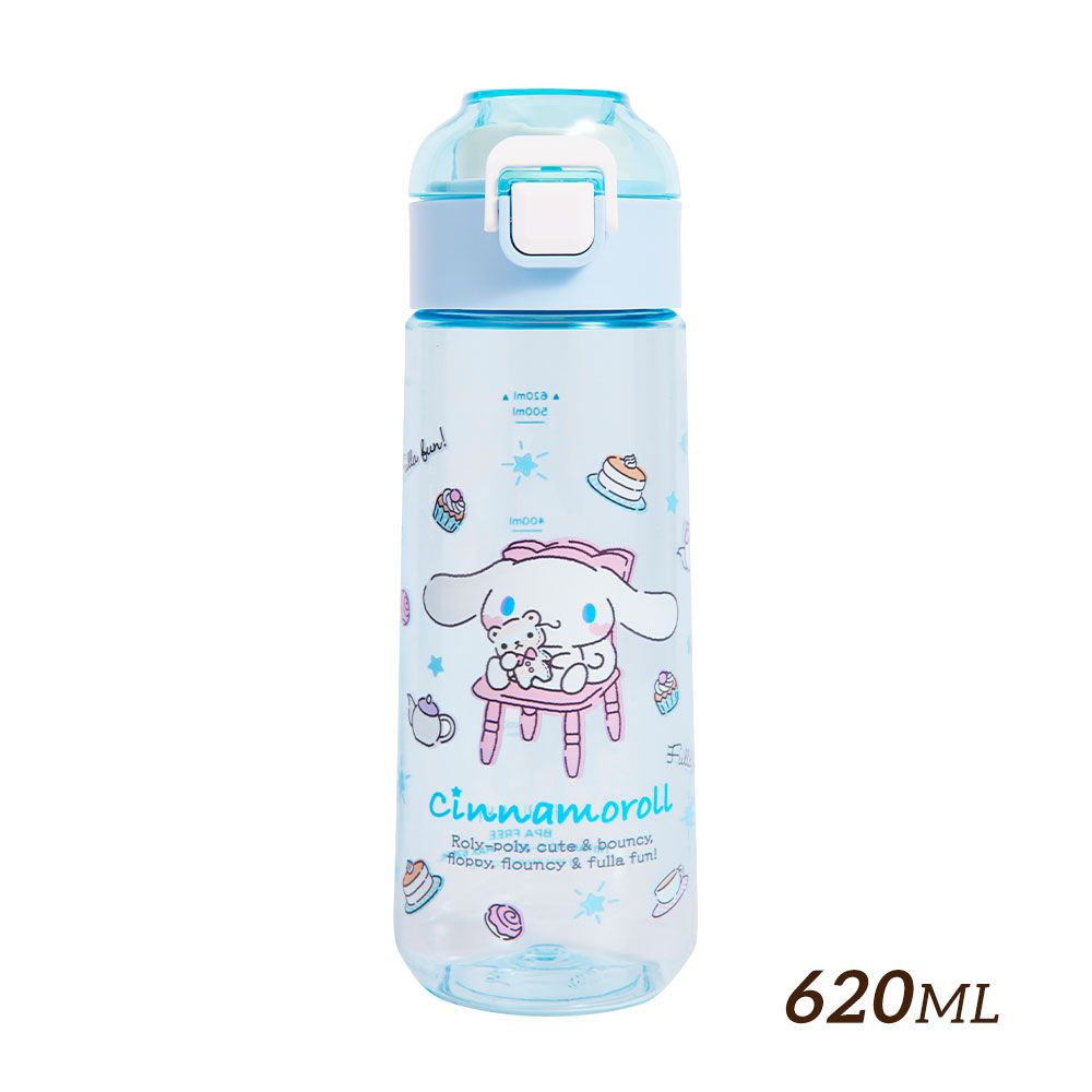 彈蓋設計立即補水➤HOUSUXI三麗鷗大耳狗喜拿Tritan彈蓋水瓶/ 620ml