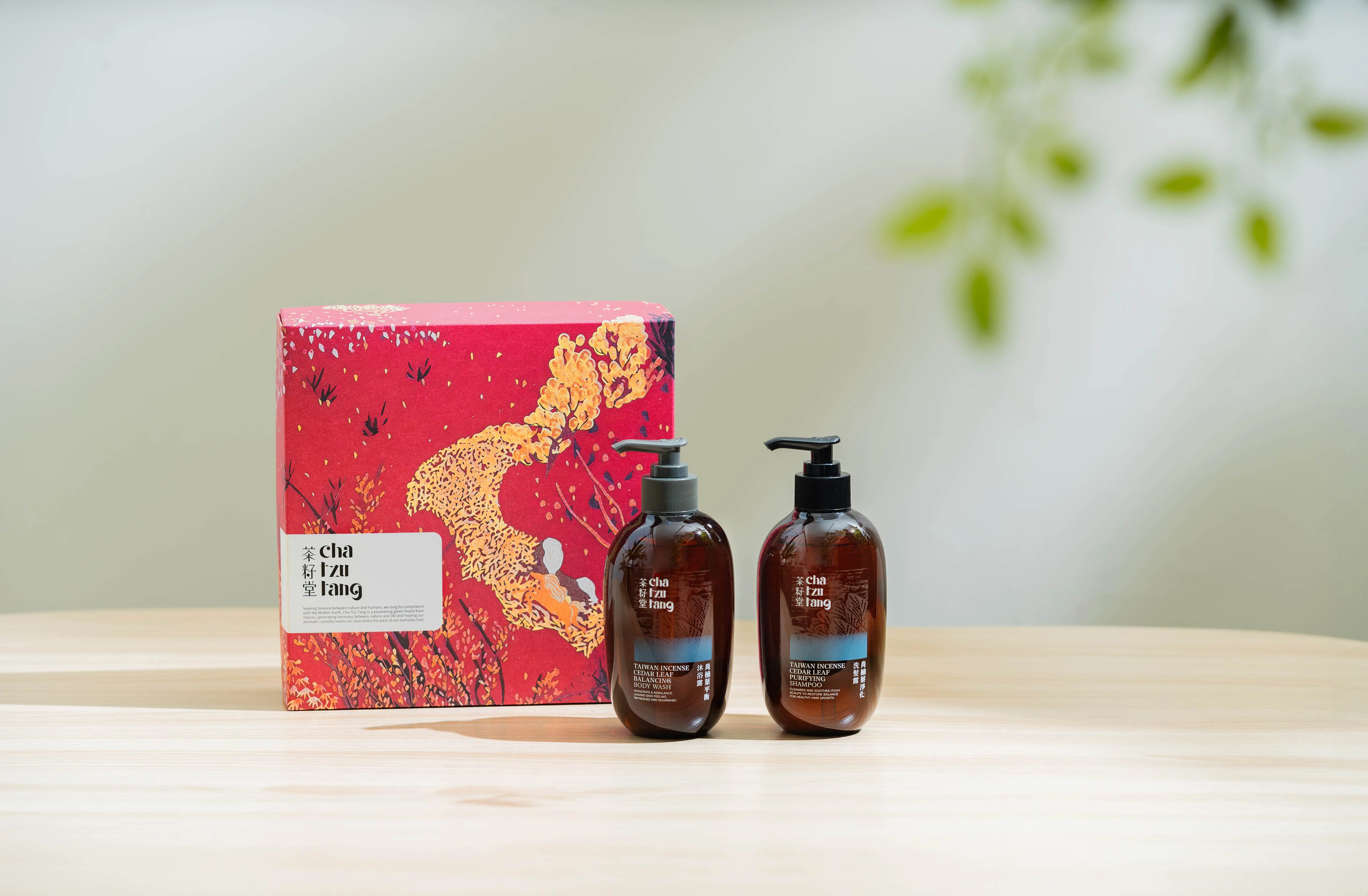 茶籽堂迎豐果版畫/ 肖楠葉植萃雙入禮盒