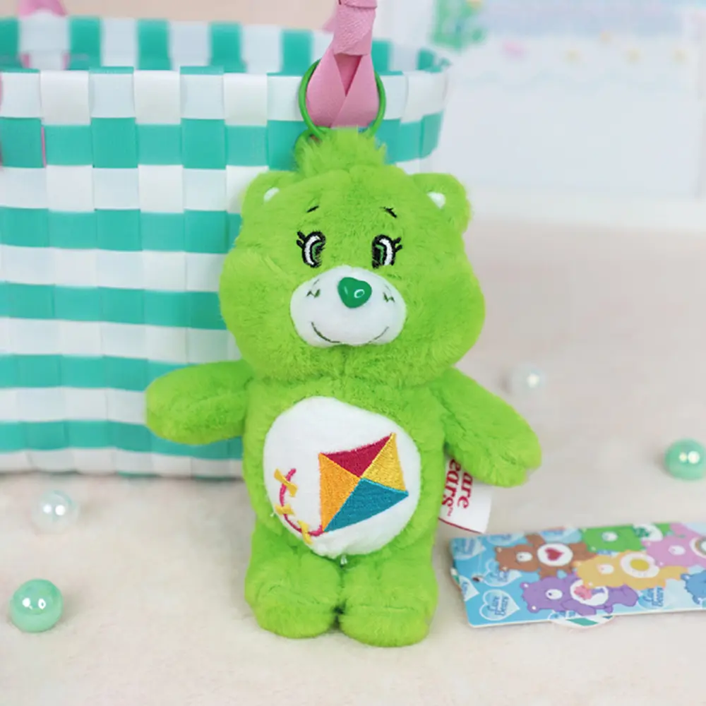 Kiiwi O! CARE BEARS彩虹熊療癒絨毛公仔鑰匙圈/ 風箏綠/ 平行輸入