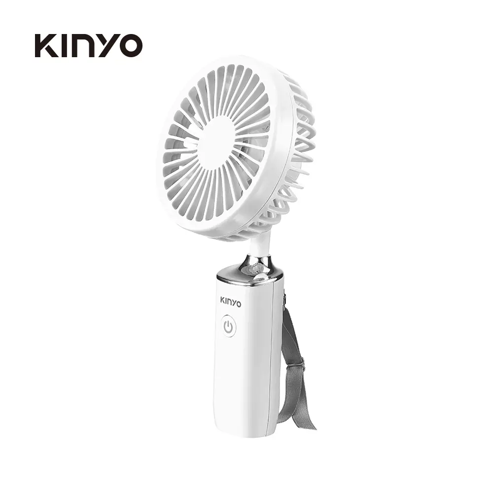 KINYO手持充電風扇/ 3.8吋/ 白/ RF-303W