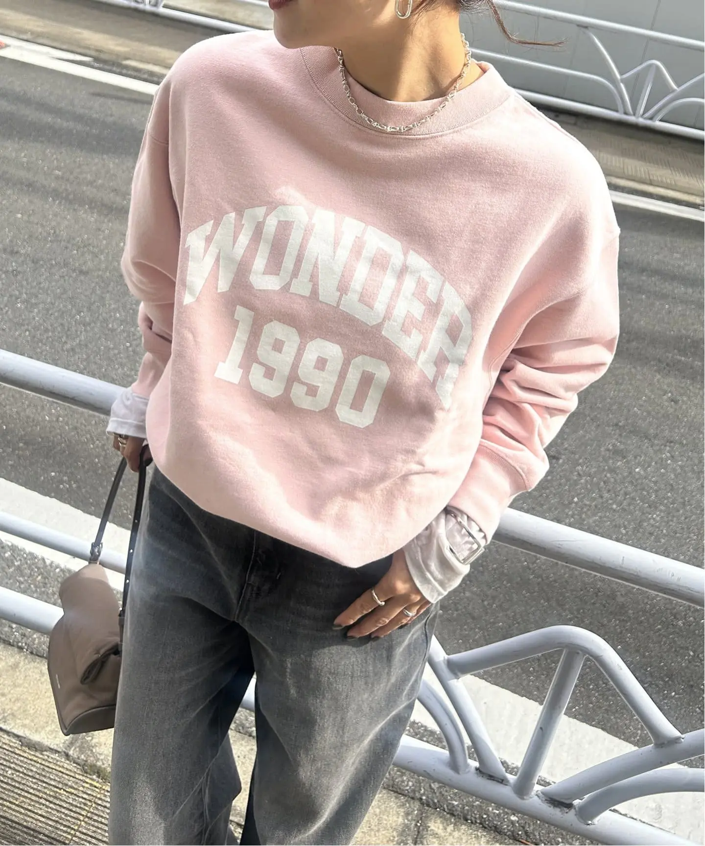 JS/Wonder Logo Sweat (2)/上衣/粉色(063)/FREE