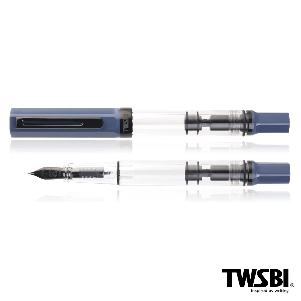 TWSBI ECO活塞上墨鋼筆/ 秋藍&黑鈦/ F