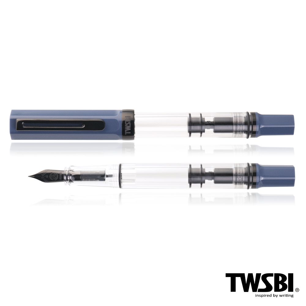 TWSBI ECO活塞上墨鋼筆/ 秋藍&黑鈦/ B