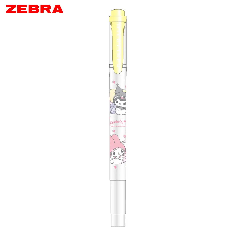 ZEBRA雙頭柔性螢光筆/ 美樂蒂&酷洛米/ 限定版/ 冰沙黃