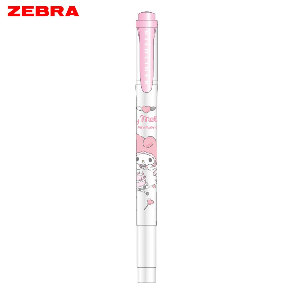 ZEBRA雙頭柔性螢光筆/ 美樂蒂&酷洛米/ 限定版/ 嬰兒粉