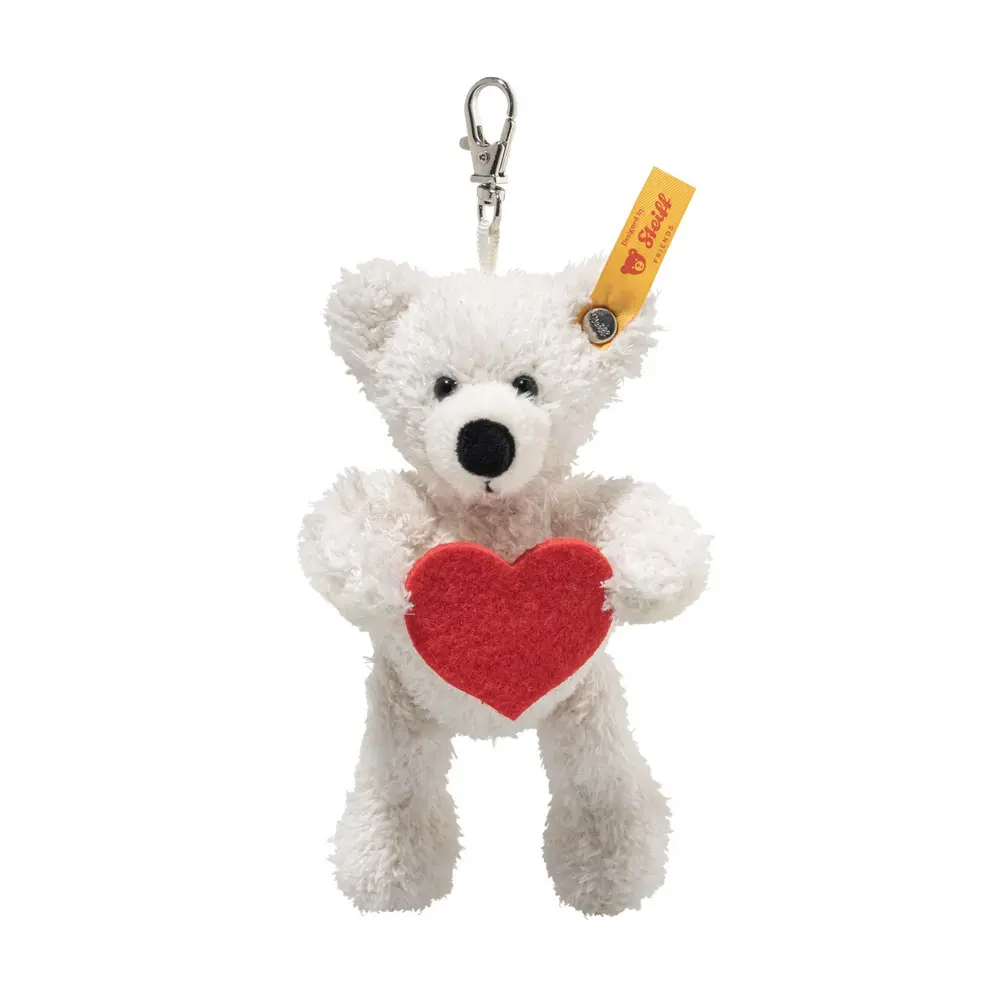 Steiff金耳釦泰迪熊吊飾/ Lotte Teddy Bear愛心泰迪熊